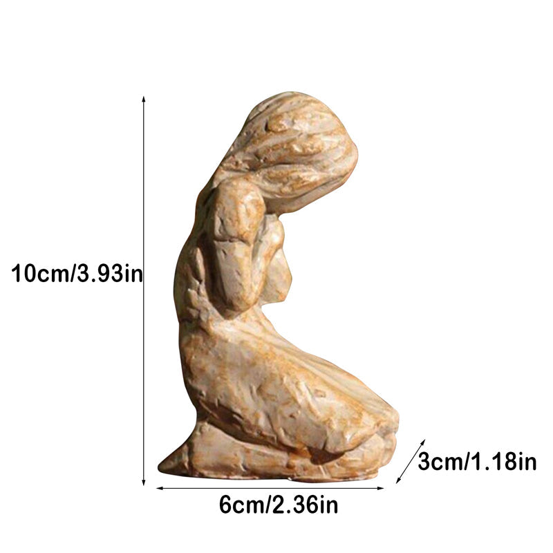 🎄Sweet Hour of Prayer, beautiful hand cast inspirational sculpture of woman praying