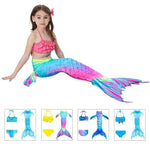 Girls Mermaid Tail Kids Swimsuit Bikini Set