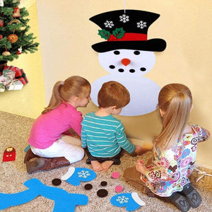 DIY Felt Christmas Snowman Set