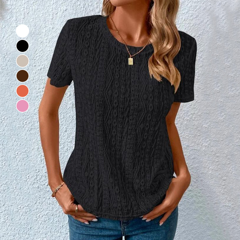 Women's Plain Short Sleeve Daily Basic Round Neck Regular T-shirt