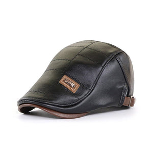 New Trendy Leather Beret