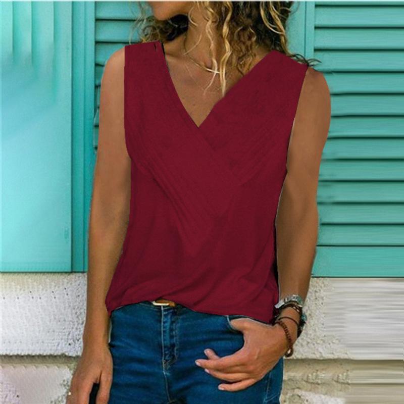 Classic V-Neck Sleeveless T-shirt