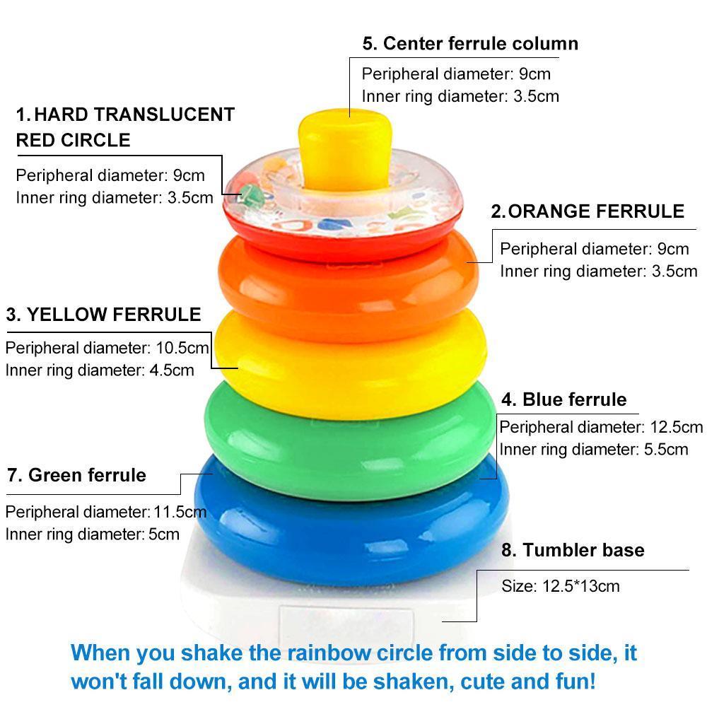 Rock-a-Stack toys rainbow tower Stacked blocks