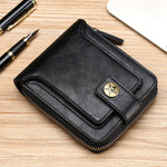 Men's New Short Fashion Multi-card Horizontal Zipper Wallet