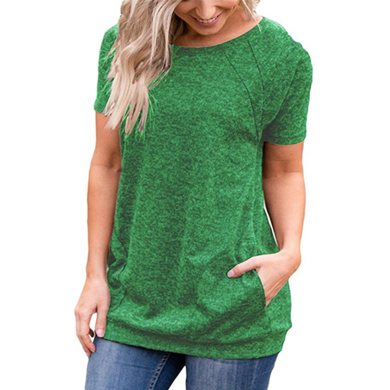 Femme Round Neck Loose Casual Tops