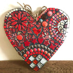 Large Garden Mosaic Heart Decoration