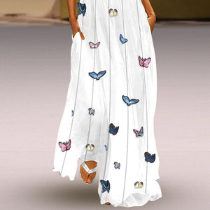 New Butterfly Printed Maxi Shift Dress.MC