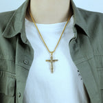 Handmade Silver Jesus Crucifix Necklace