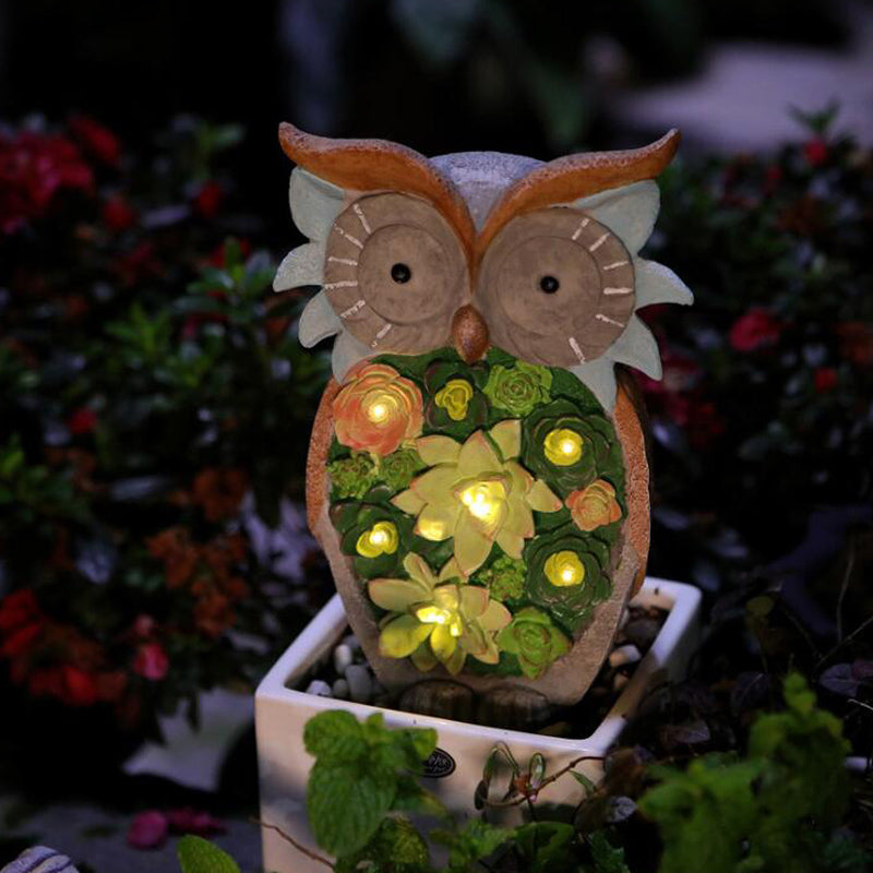 Solar Owl LED Lights Ornament