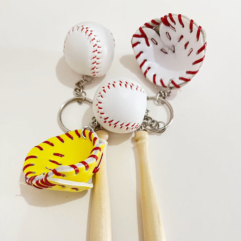 ⚾Mini Baseball Glove Set Charm Keychain(🔥Hot Sale For Baseball Lovers❤️)