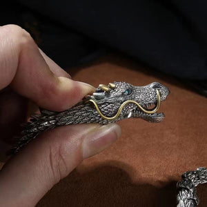 Silver Handmade Dragon Chain Bracelet