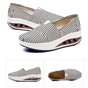 Ladies canvas shoes with shallow mouth