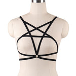 Women Sexy Five-Pointed Star Shape Elastic Cage Bra Cupless Bra Bustier