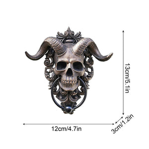 Baphomet Horned God Skull Hanging Door Knocker