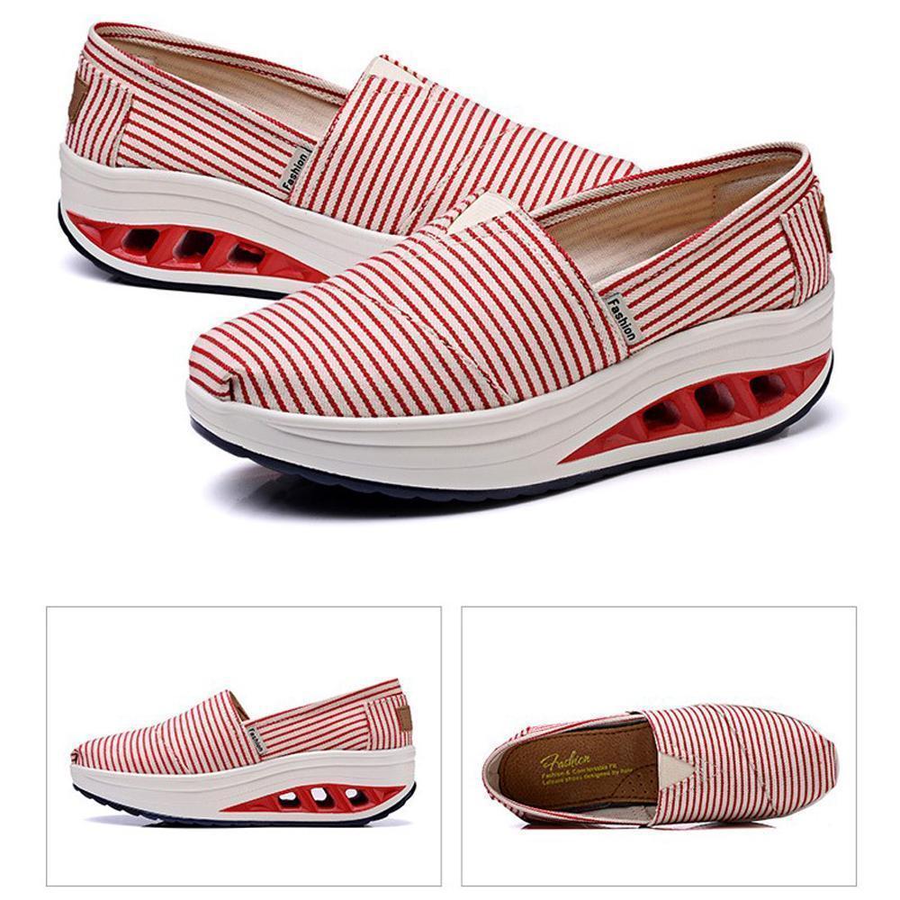 Ladies canvas shoes with shallow mouth