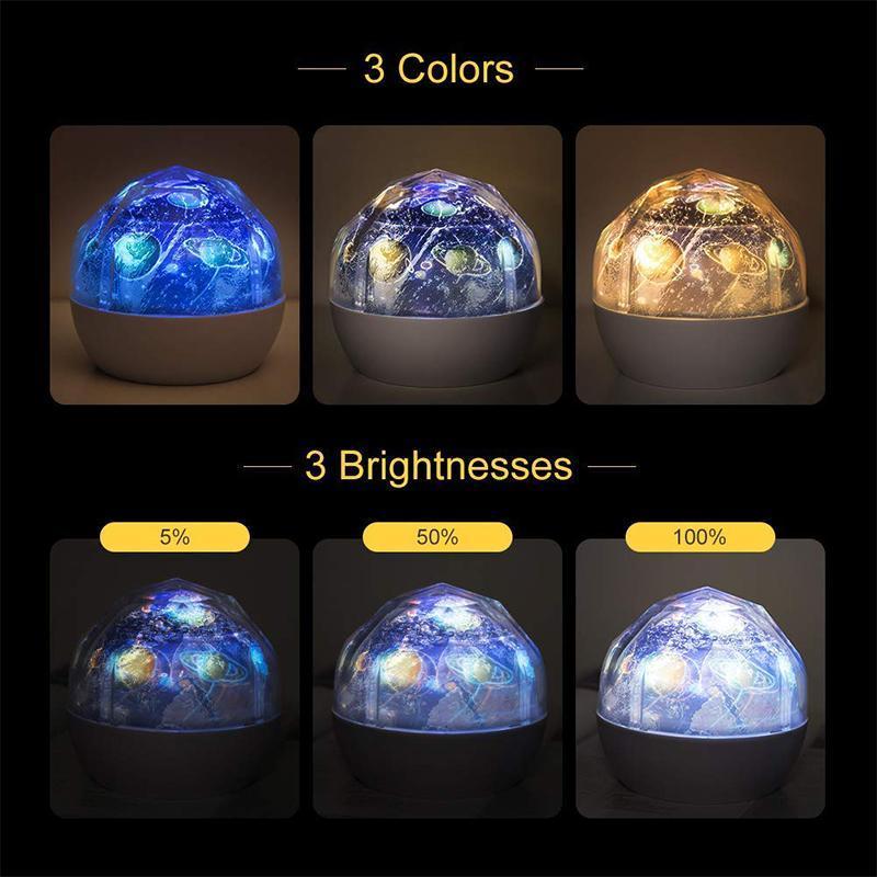 Multifunctional LED Night Light Star Projector Lamp, 5 Sets of Film