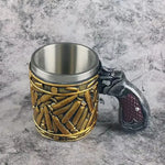 Stainless Steel Bullet Pattern Beer Mug