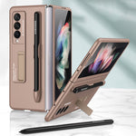 Fashion Kickstand Case Cover With Pen Slot For Samsung Galaxy Z Fold 3