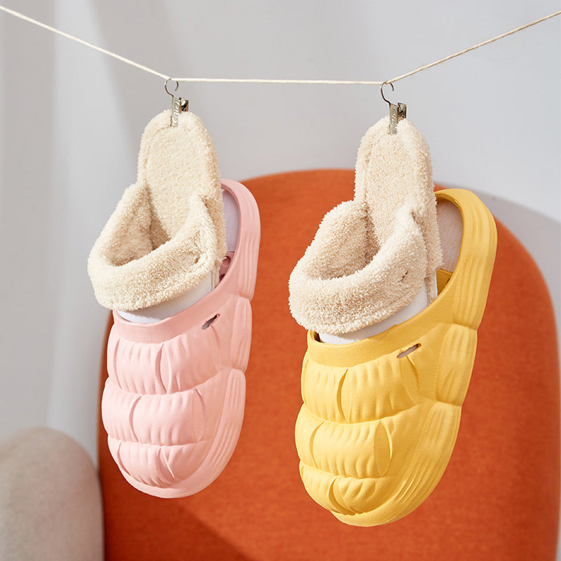 Plush Lining Detachable Plush Slippers