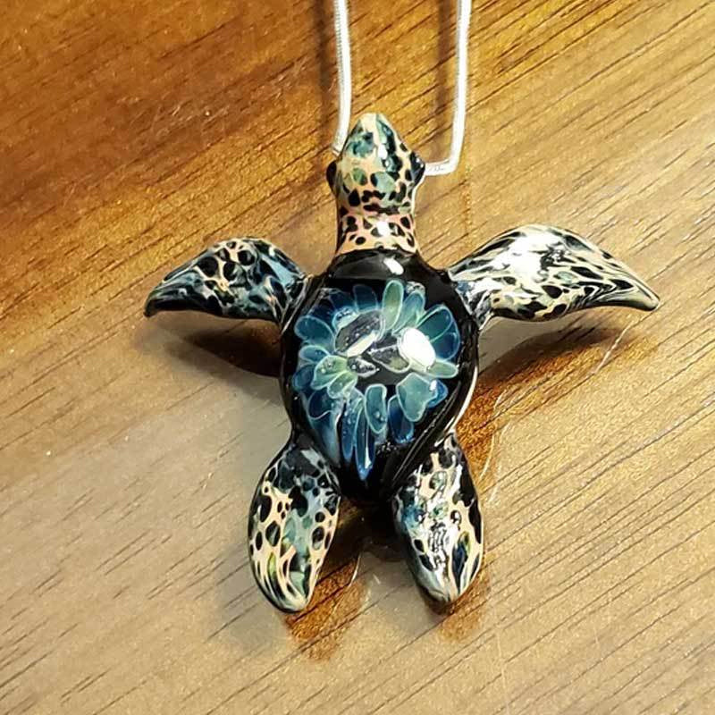 Blue and Turquoise Jewelry-Sea Turtle Pendant