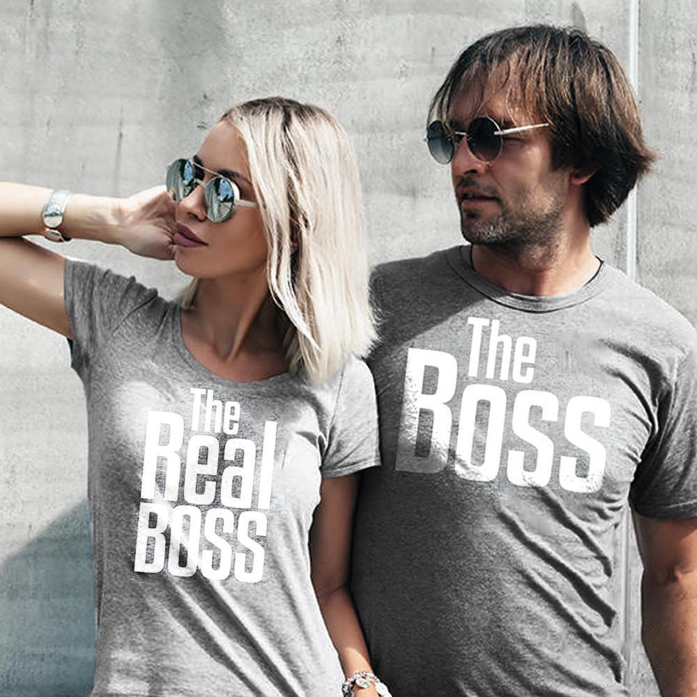 Matching Couple Shirts-The BOSS&The Real BOSS Shirts