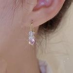 Golden Glitter Colorful Zircon Earrings