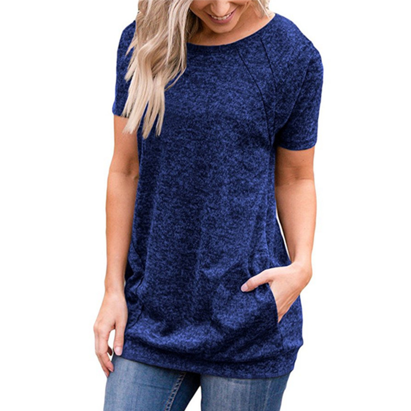 Femme Round Neck Loose Casual Tops