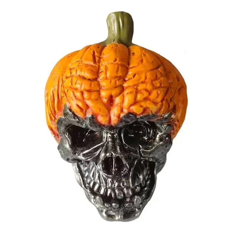 Handmade Evil Pumpkin Skull Halloween Resin Ornament