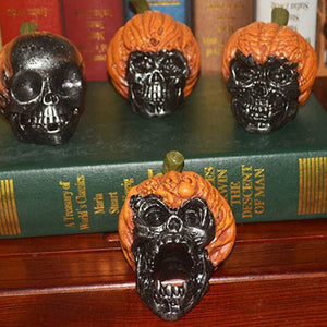 Handmade Evil Pumpkin Skull Halloween Resin Ornament