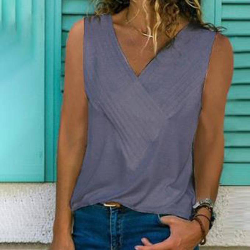 Classic V-Neck Sleeveless T-shirt