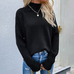 Loose Solid Color Turtleneck Sweater