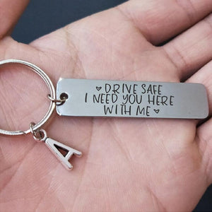 Fashion Keyring Gifts Engraved Drive Safe Keychain