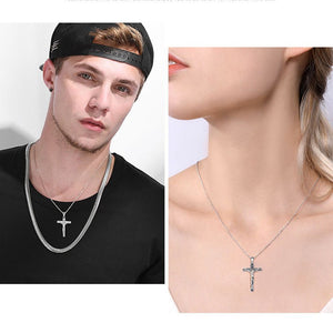 Handmade Silver Jesus Crucifix Necklace