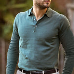 Solid Color Lapel Polo Shirt