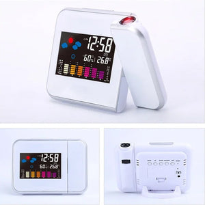 Rotating Projection Color Screen Temperature Electronic Clock