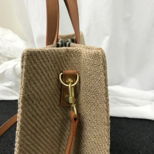 Women Straw New Color Matching Weaving Big Handbag