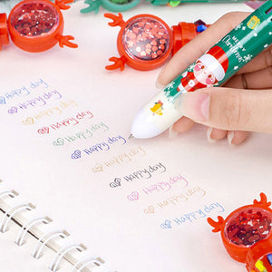 Cute Christmas Glitter Pen Set