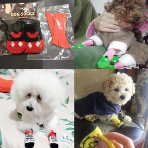 Non-slip Pet Socks with 4 straps