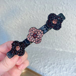 Three Flower Side Hair Clip