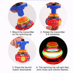 Music Flashing Spinners Toy with Launcher