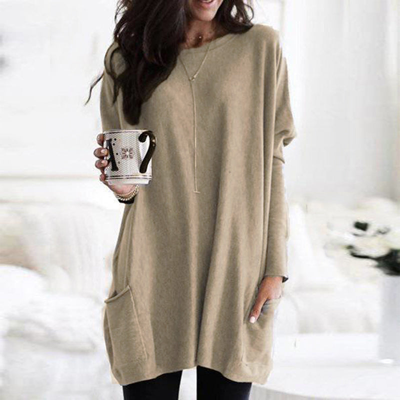 Long Sleeve Casual Pocket T-Shirt