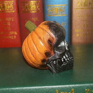 Handmade Evil Pumpkin Skull Halloween Resin Ornament