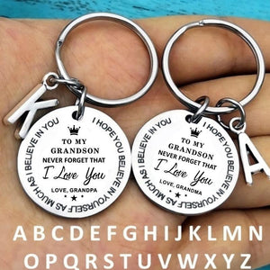 To My Granddaughter/Grandson Keychain