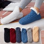 V-mouth Fluffy Slipper Socks