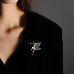 Crystal Rhinestone Dragonfly Brooch Pin