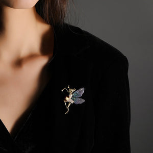 Crystal Rhinestone Dragonfly Brooch Pin