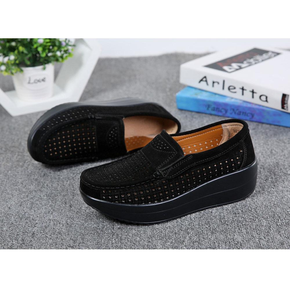 Womens Slip On Hollow Out Loafers