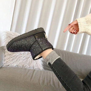 Women's Sequined Snow Boots