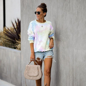 Tie-dye Crew Neck Long Sleeve T-Shirt