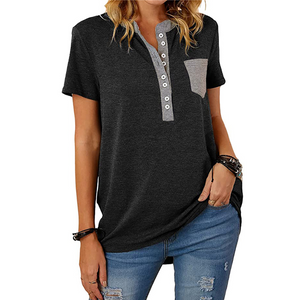 Single Breasted Loose Casual Short Sleeve